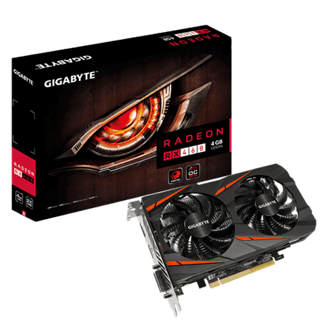 VGA Gigabyte Radeon™ RX460 WINDFORCE OC 4GB GDDR5 128bit _RX460WF2OC-4GD _817S